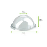 Clear PET Dome Lid for 210POC81N & 210POB80 & 210POC121N & 210POB121 D:2.91in H:1.37in - 50 pcs Clear PET Dome Lid for 210POC81N & 210POB80 & 210POC121N & 210POB121 D:2.91in H:1.37in - 50 pcs